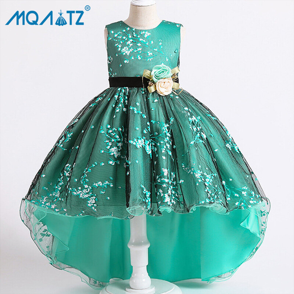 Mqatz đầm cổ điển trang phục phù dâu đầu tiên dự tiệc cho bé gái trang phục trẻ em trang phục đám cưới cho bé gái trẻ sơ sinh vestido thiếu niên 3-12 tuổi 2153