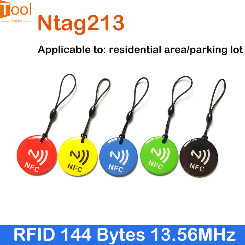 3 cái không thấm nước nfc thẻ lable ntag213 thẻ epoxy rfid 144 byte 13.56mhz không thấm nước 30*33.5 mét cho nfc điện thoại di động