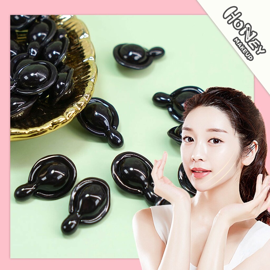 Gambar Honey Makeup 20 PCs EGF Black Pearl Space Time Capsules Essence Lotion Oligopeptide Concentrate Remove Red Blood Lifting Firming Skin Rejuvenation Moisturizing Hydrating Pore Collection Wholesale