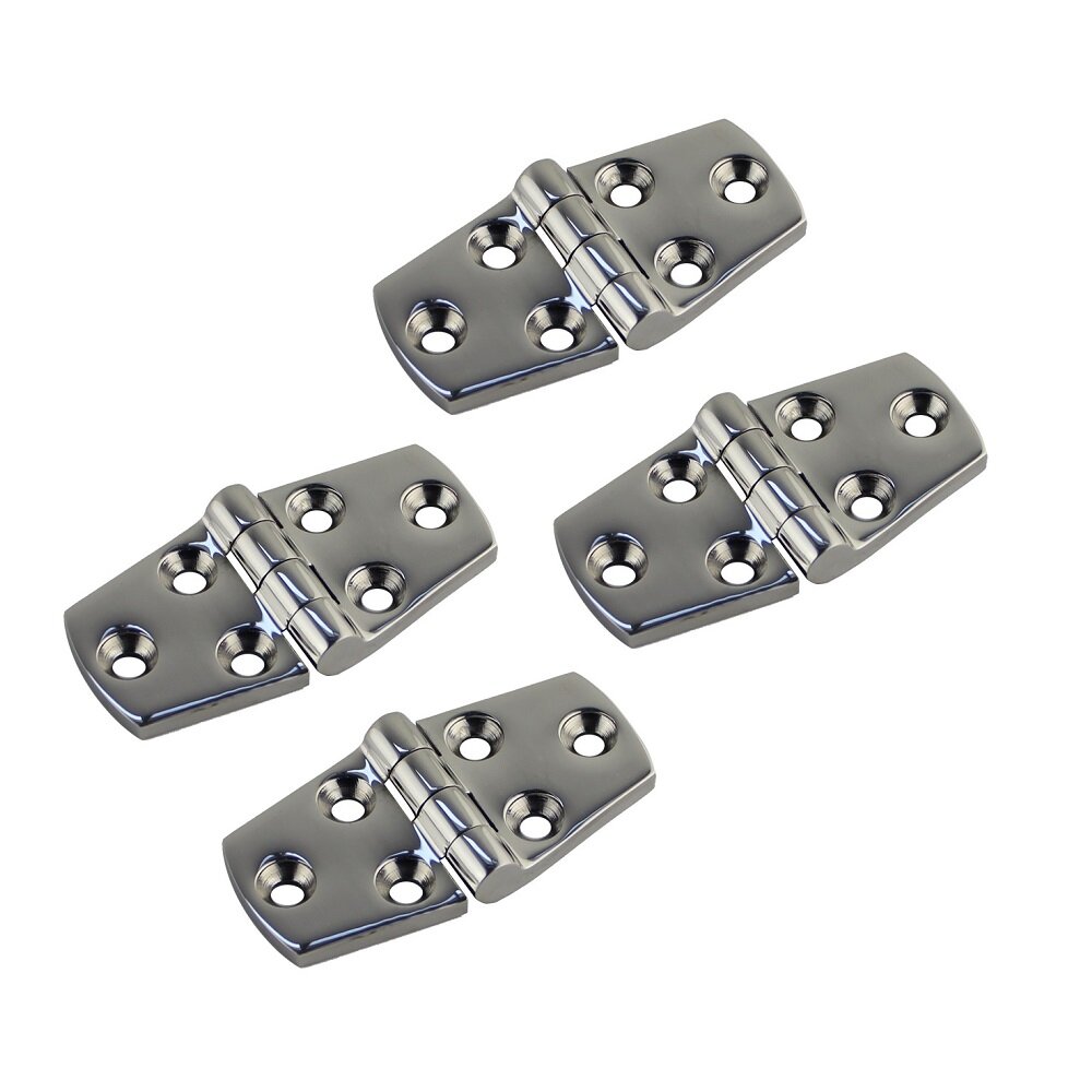 4 cái thép không gỉ 316 Đúc Dây đeo cửa bản lề với 6 lỗ 76mm 102mm gương đánh bóng biển bản lề thuyền phần cứng