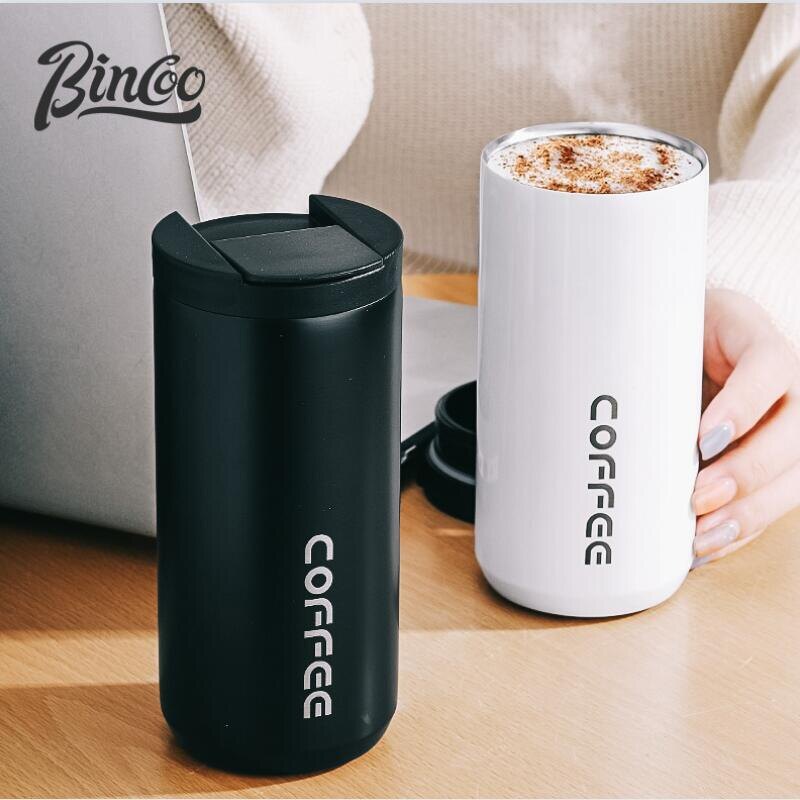 Bincoo 400ml/550ml cốc cà phê chống rò rỉ Flask Phích nước nóng thép không gỉ cốc cà phê