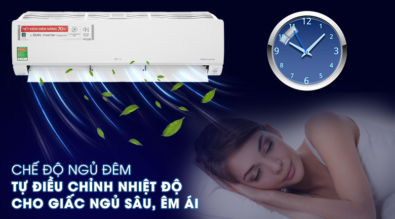 Máy lạnh LG Inverter 2 HP V18API1- Chế độ ngủ đêm 