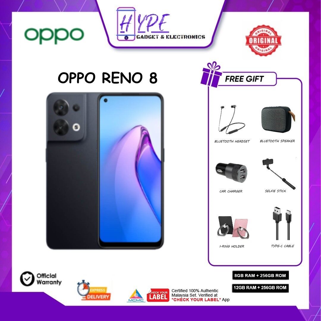 Oppo Reno8 5G Dual Sony Flagship Sensors l 8GB RAM + 256GB ROM l Ultra Night Video l MediaTek Dimensity 1300 l 80W VOOC