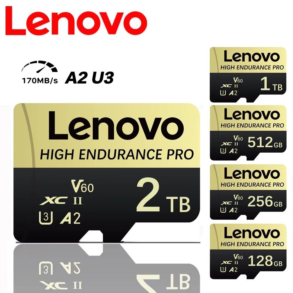 Lenovo Original 2TB Micro TF SD Card 128GB Storage Card Class10 U3 A1 Mini High Speed SD Card Phone Camera ราคา 143 บาท*ส่งฟรี