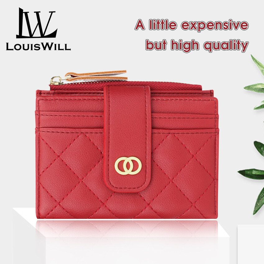 LouisWill Ví Của Phụ Nữ 2021 Thời Trang Đơn Giản Mới Ví Sức Chứa Lớn Túi Tiền Ví Cầm Tay Đa Chức Năng Ví Chất Liệu Da PU Ví Thẻ Cho Nữ Có Khóa Khóa Kéo Túi Đựng Tiền Xu