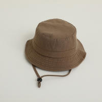 Solid Color Kids Bucket Hat Summer Adjustable Wide Brim Fisherman Cap for Boy Girl Outdoor Travel Sunscreen Basin Hats