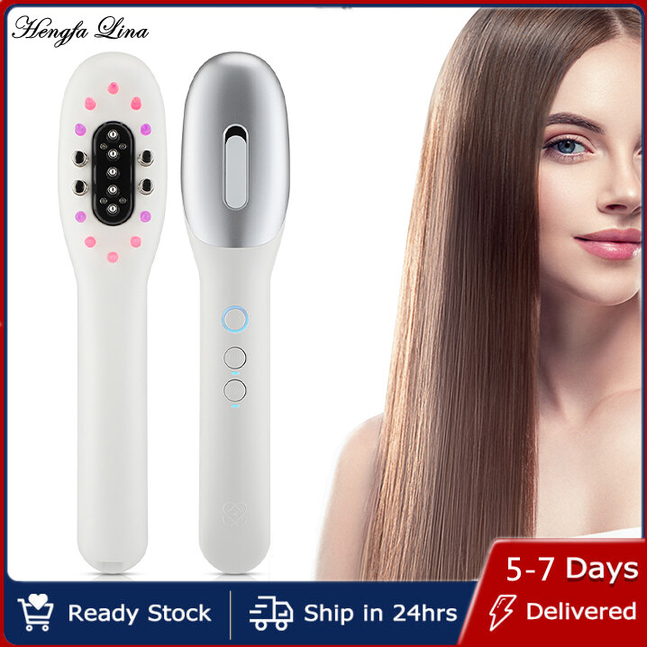 Bàn chải mọc tóc Laser tần số cao siêu nhỏ hengfa Lina Dụng cụ mát xa da đầu đèn LED chống rụng tóc lược chải tóc tần số cao