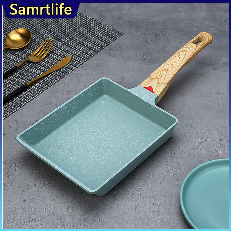 Gambar Smartlife Frying Pan Non Stick Flat Bottom Melaleuca Maifan Stone Square Egg Roll Steak Thick Omelette Japanese Tamagoyaki Pot