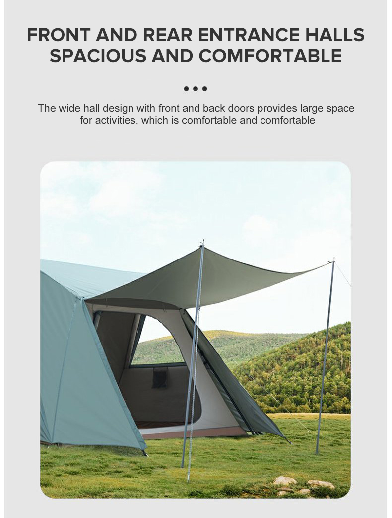 CAMELCROWN Outdoor Camping automatic Quick Build tent Large Capacity 3-4 Persons tent Large Space · v21