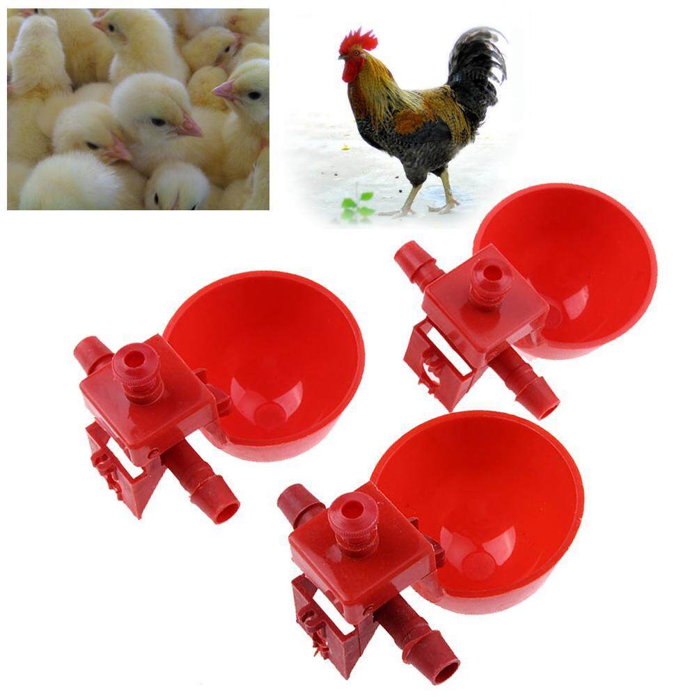 10pcs Bird Coop Feed Automatic Poultry Water Drinking Cups Chicken Fowl Drinker