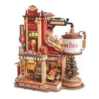 ROBOTIME 3D Wooden Puzzle Toy Dream gift factory DIY Music Box Building Toys Children Kids Birthday Gift