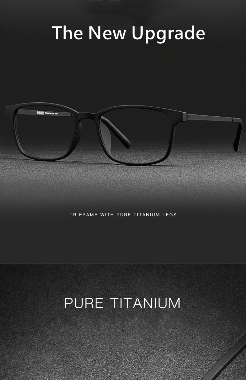 yimaruili kính mắt titan nguyên chất siêu nhẹ thoải mái gọng kính theo toa 2