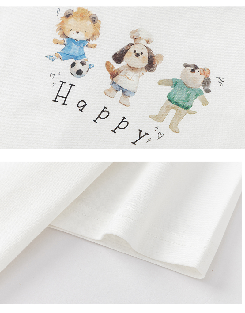 balabala Boy Pure Cotton Short Sleeve T-Shirt Baby Clothes Summer Short Sleeve Top For Infants Toddlers · v5