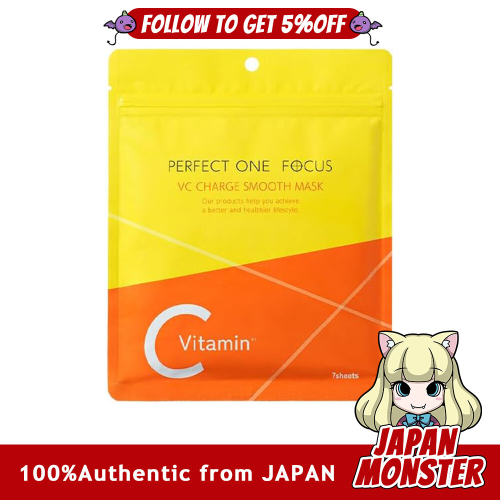 Perfect One Focus VC Charge Smooth Mask 7 Sheets Single Item Vitamin C Niacinamide Glutathione Pore Care Dryness Plenty of Liquid Melting Sheet Mask with a Fresh Skin Film Feel Japan