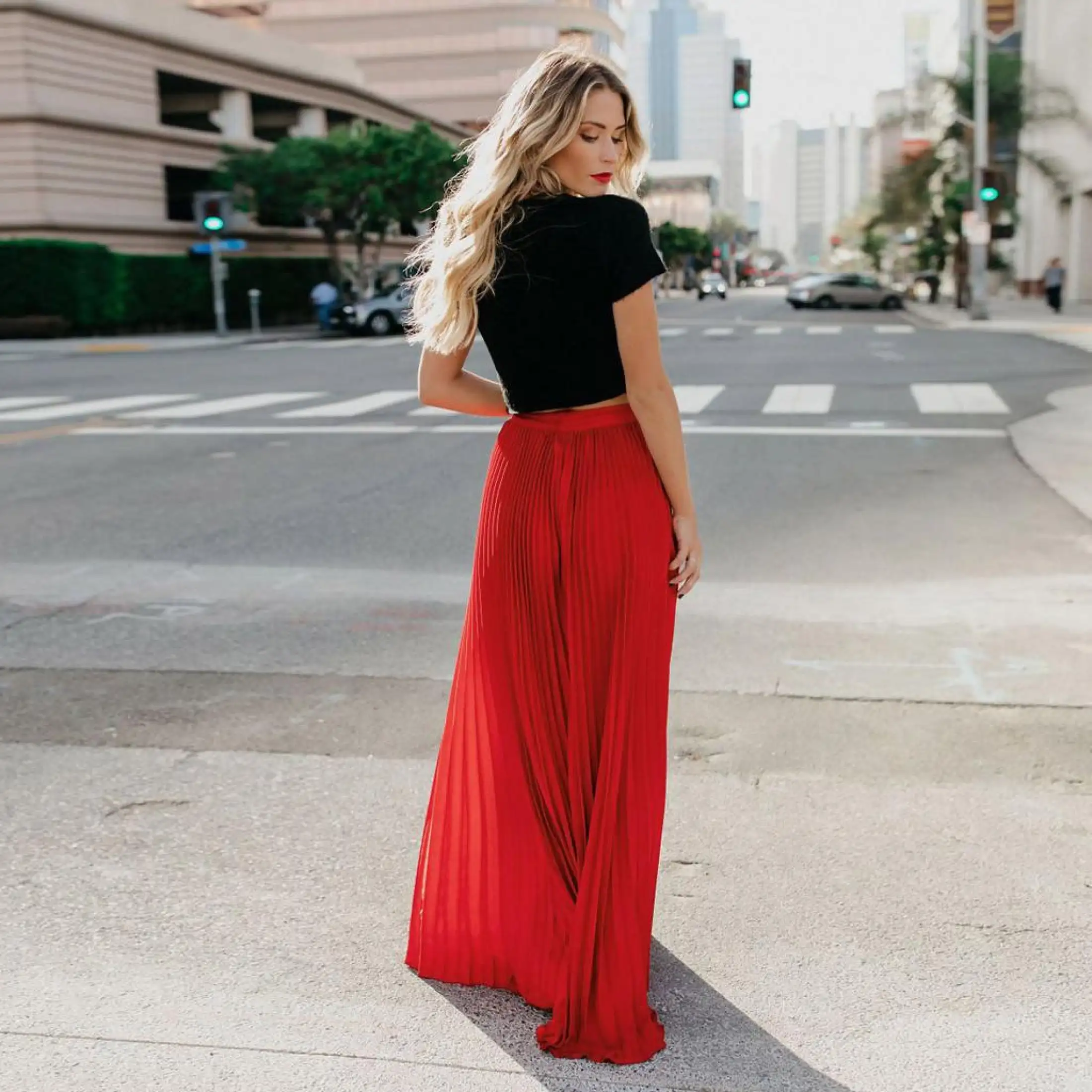 Anna Sunshine Store Fashion Women S Skirt Womens Fashion High Waist Fold Soild Vintage Loose Beach Wrap Maxi Long Skirt กระโปรง On Sale Lazada Singapore