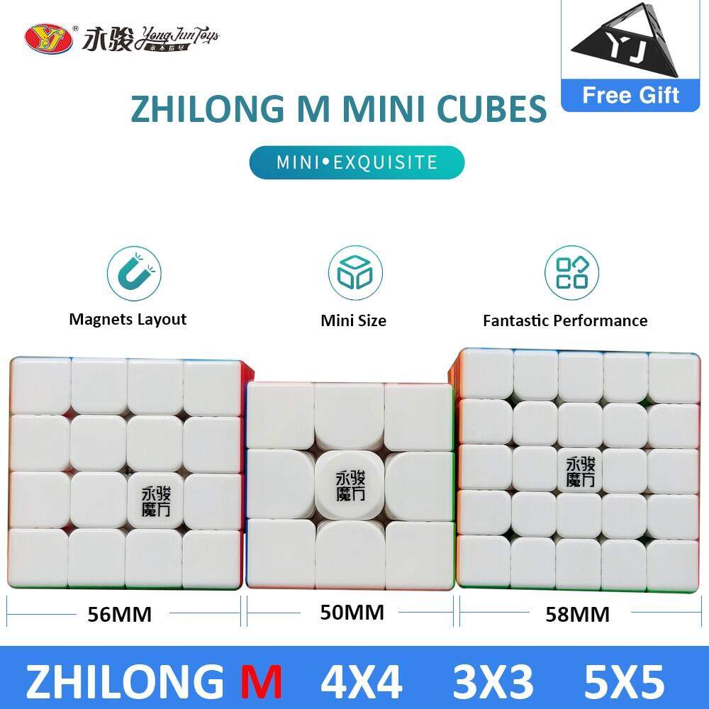YJ Zhilong Mini 3x3 M 4x4 M 5x5 M Magnetic Speed Cubes Small Size YongJun