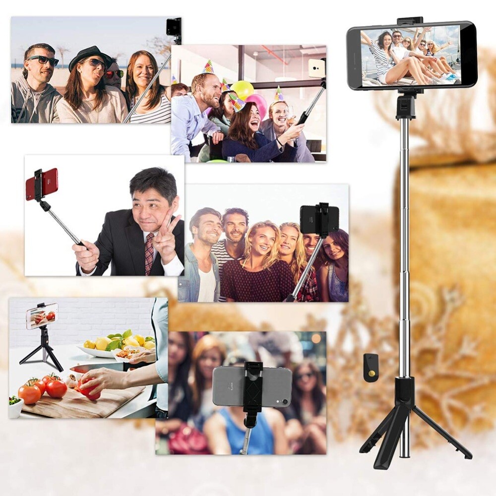 K07 Bluetooth Selfie Stick with Button Tripod PC Image