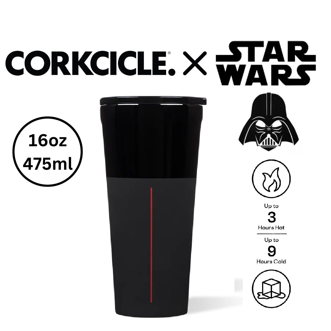 Corkcicle x Star Wars 16oz Tumbler Cup Stainless Steel Coffee