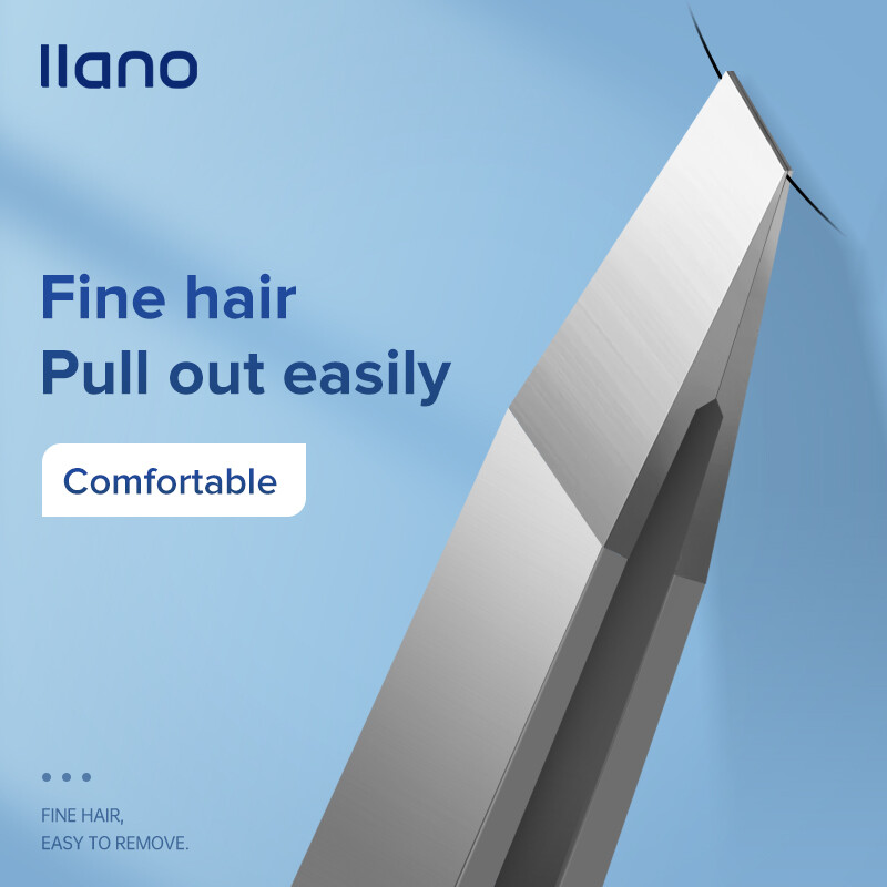 Gambar llano Eyebrow Tweezer Hairs Puller Stainless Steel Eye Brow Clips Eyelash Removal Makeup Tools