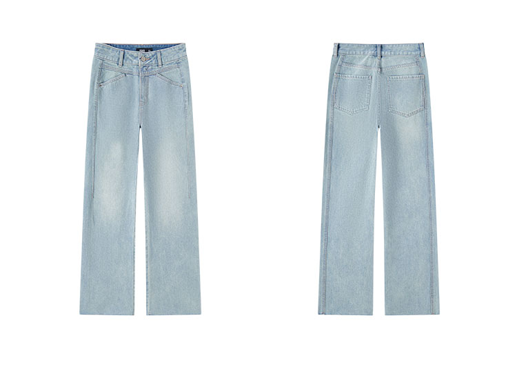 Semir Jeans Damskie Cool Valiant Wind Dragged Spodnie Retro 2024 Spring New Cover Meat Thin Raw Edge Proste spodnie rekreacyjne