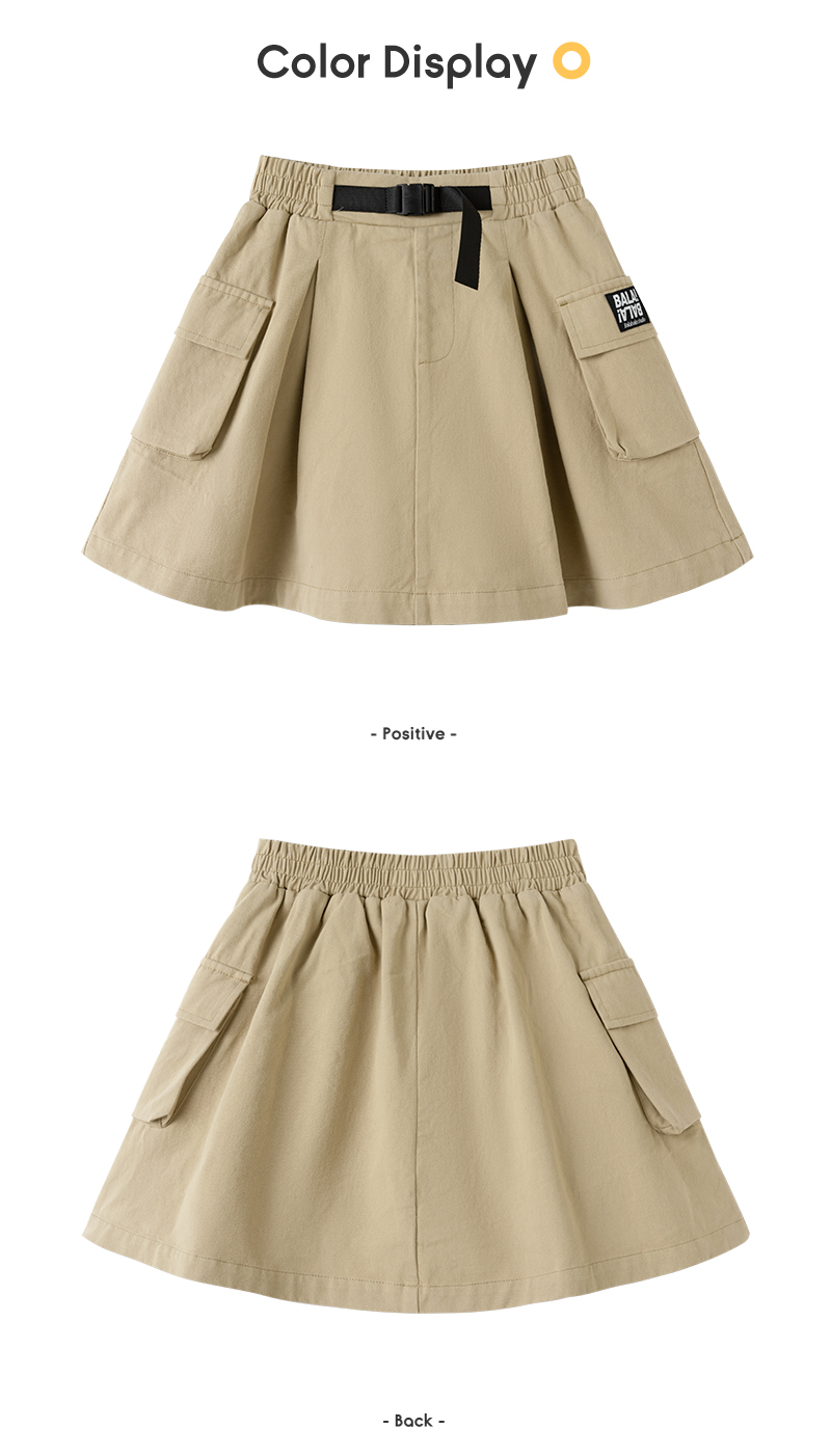 balabala Children Skirt Girl Skirt Summer 2025 New Short Half Skirt Outdoor Style Cotton Fashion Trendy · v4