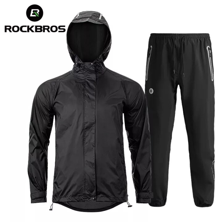 [ROCKBROS Motorcycle Raincoat for Men Women Waterproof Windproof Rain Jacket Reflective Hooded Breathable Cycling Raincoat Set Buy 1 take 1,ROCKBROS Motorcycle Raincoat for Men Women Waterproof Windproof Rain Jacket Reflective Hooded Breathable Cycling Raincoat Set,]