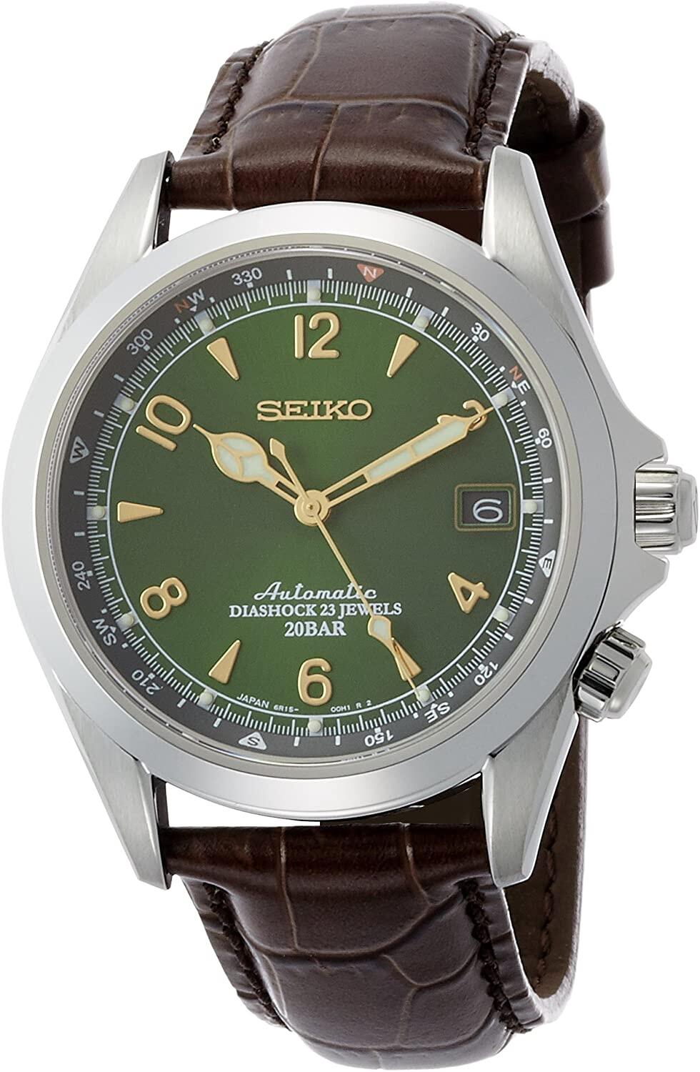 Đồng hồ Seiko cổ sẵn sàng (SEIKO SARB017 Watch) Seiko Stainless Steel  Japanese-Automatic Watch with Leather Calfskin Strap, Brown, 20 (Model:  SARB017) [Hộp & Sách hướng dẫn của Nhà sản xuất +
