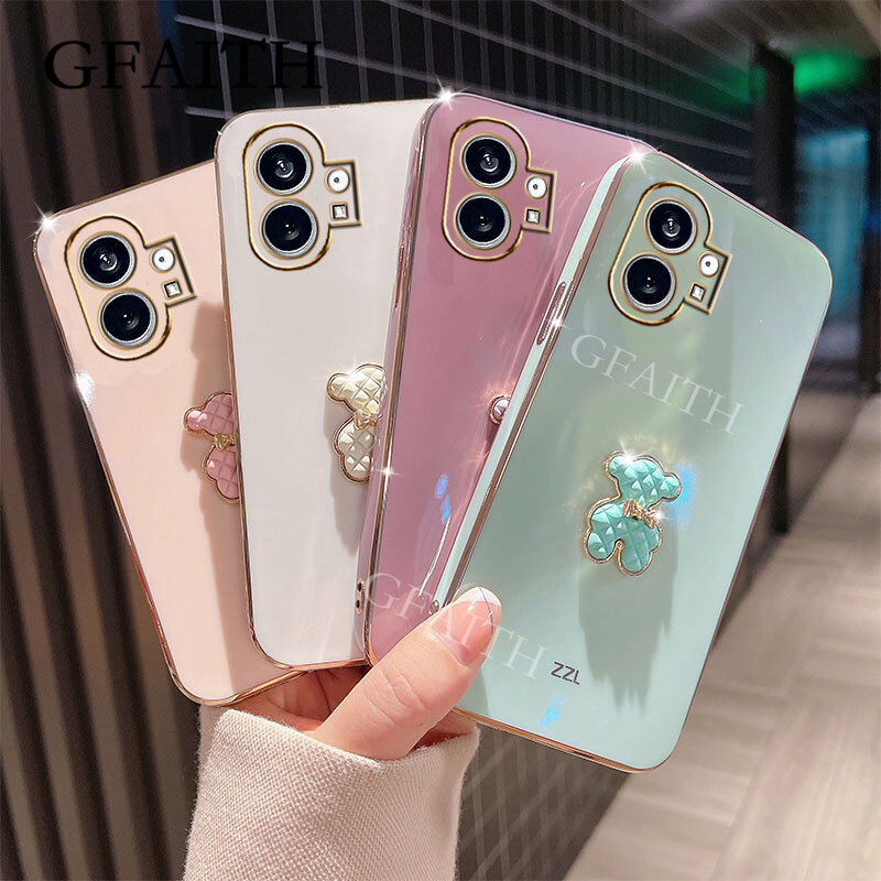 SEAHAY Cover Per Nothing Phone (1) - Custodia Ultrasottile In TPU Con Design Glitter Phnom Penh - Rosso - Antiurto E Ricarica Wireless - 3
