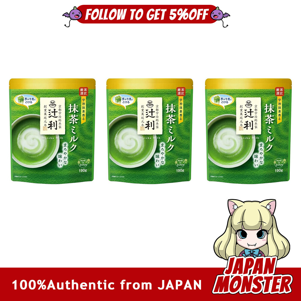 (190g×3packs) Tsujiri Matcha Milk 190g x 3 Japan
