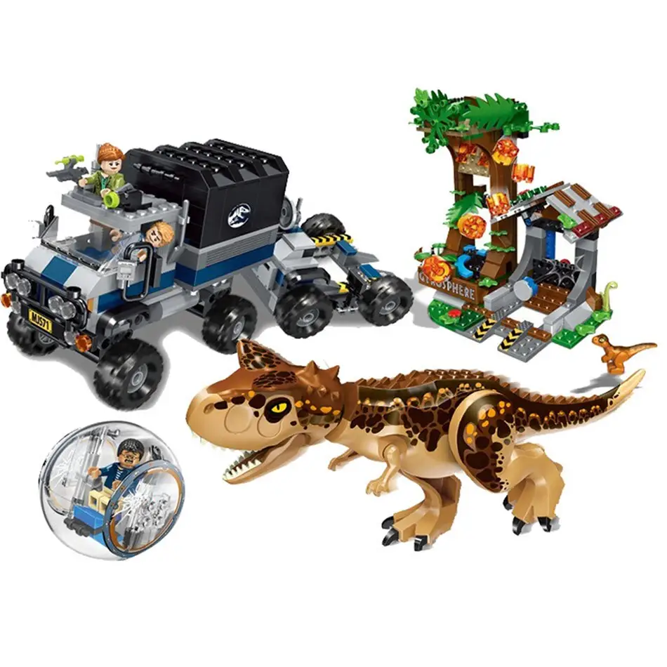 lego jurassic world carnotaurus gyrosphere escape set