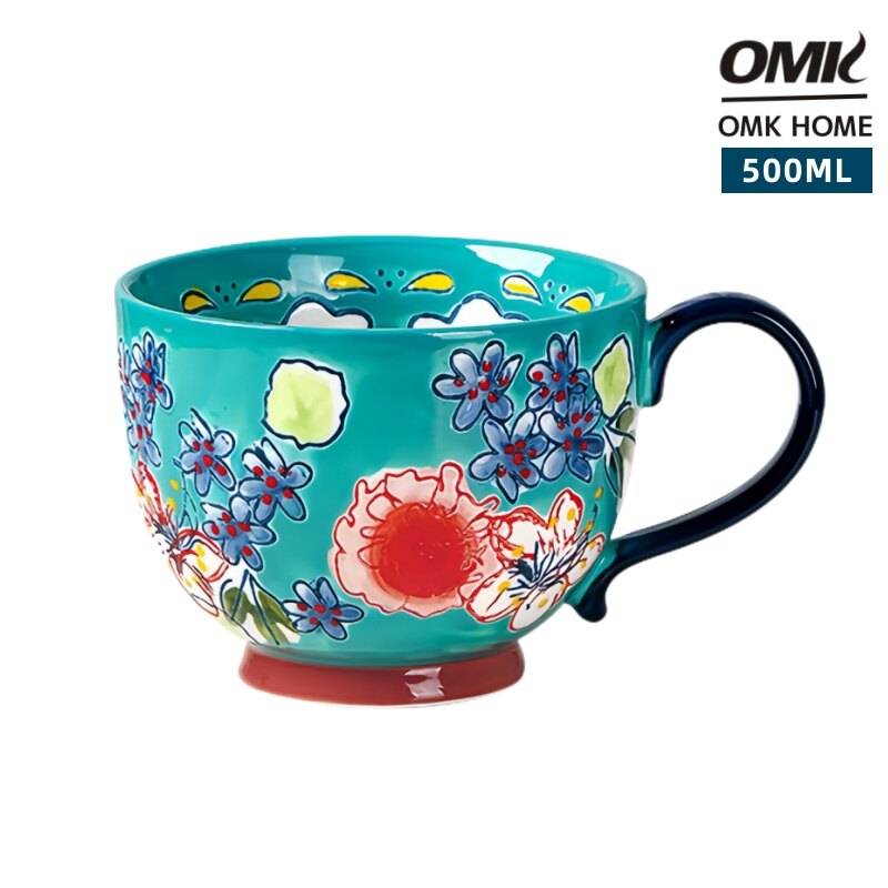 Omk Mỹ gốm 500ml cốc chén ăn sáng cà phê