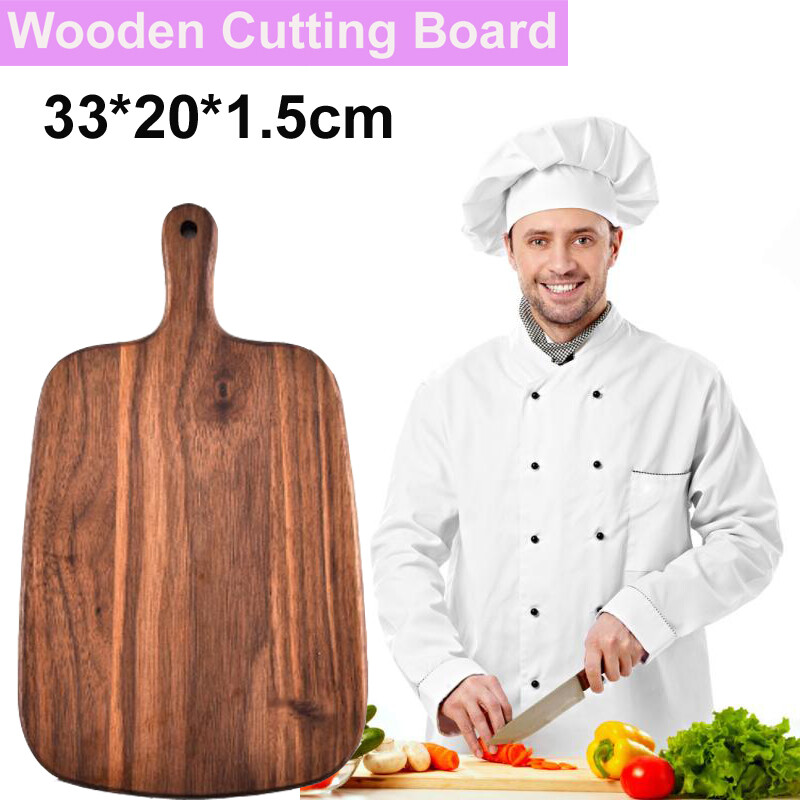 Gambar 1PC Japanese Style Wooden Cutting Board Chopping Blocks, Wood Cutting Board with Handle Hardwood Chopping and Serving Rustic Paddle for Bread