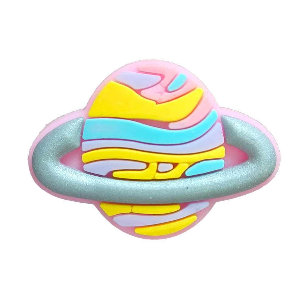1PCS Pink Girlish Fresh Style Cartoon Smile Face Butterfly DIY Candy Shoe Charms PVC Rainbow Accessories Decorate Girls Kids Birthday Lovely Gifts - 2