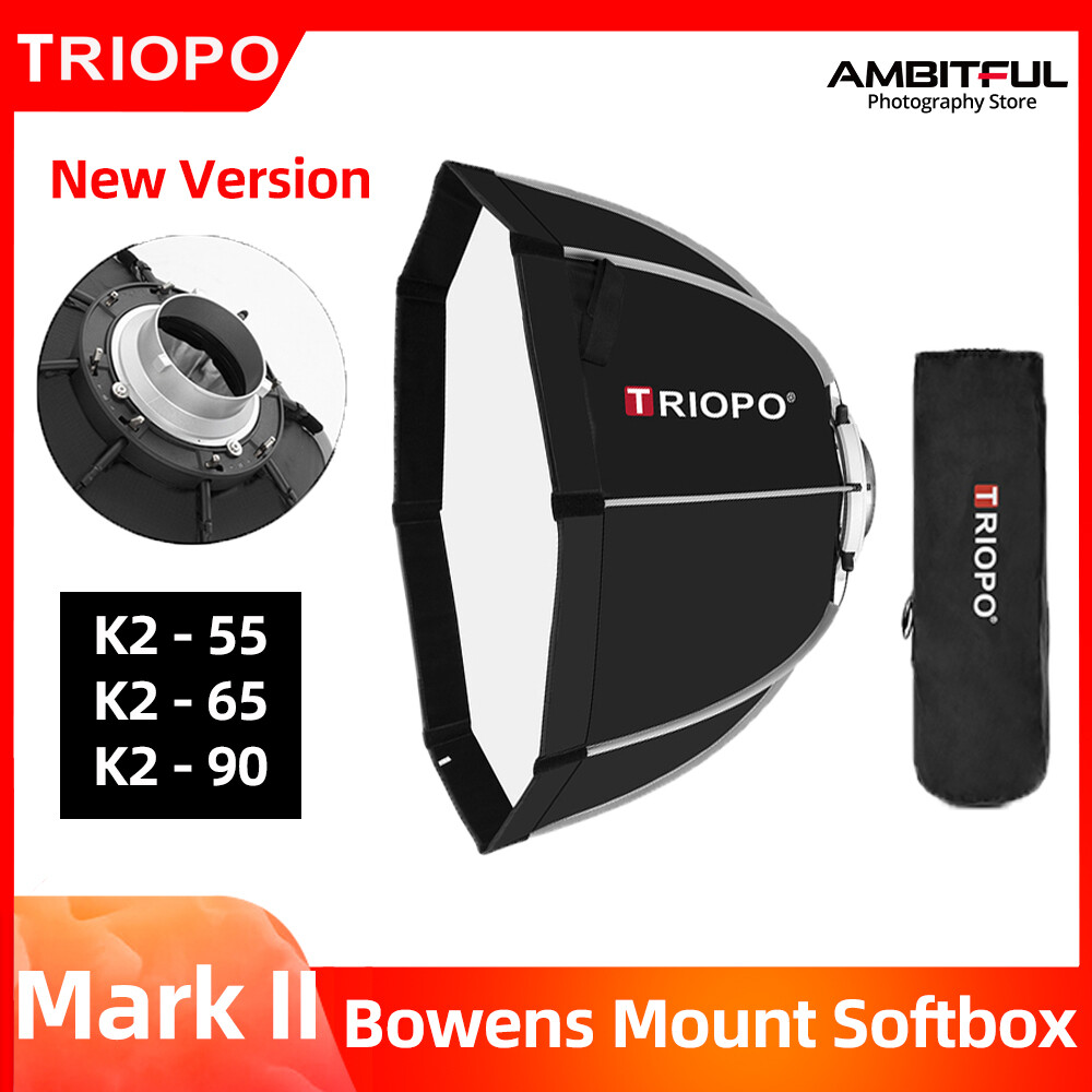 Triopo ô bát giác cầm tay 55cm 65cm 90cm 120cm hộp mềm ngoài trời + túi đựng cho hộp mềm đèn flash studio