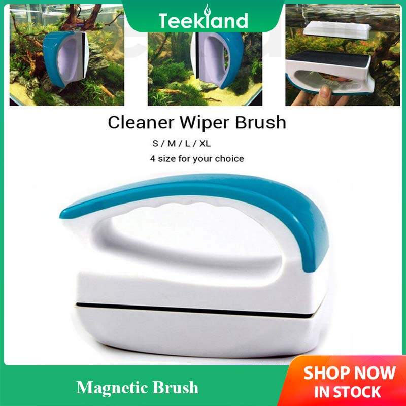 Teekland Dụng Cụ Cạo Bể Cá Từ Tính Bàn Chải Gạt Nước Từ Tính Nổi Bền Phụ Kiện Bể Cá Dụng Cụ Làm Sạch Tảo Thủy Tinh Bể Cá Tay Cầm Chống Trượt
