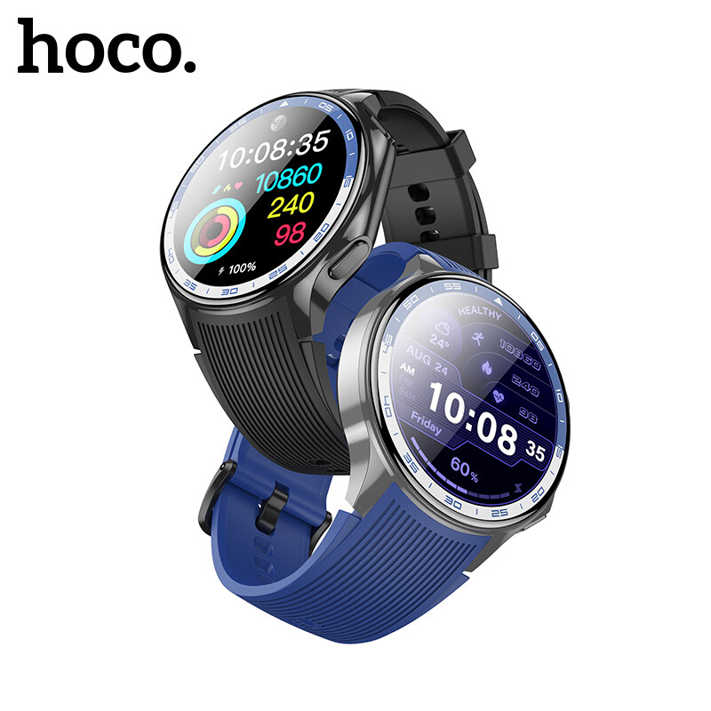 [Official Genuine] Hoco Y24 AMOLED Smart Watch(call version) for Men Display 1.43inch Bluetooth Call Health Monitoring IP67 waterproof for sports Smartwatchs ราคา 1,500 บาท*ส่งฟรี