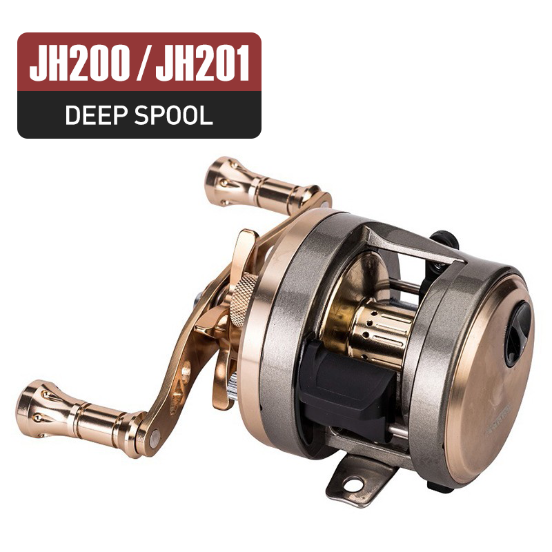 SEASIR JH Drum Baitcasting Reel Metal Body Micro/Deep Spools High Strength Max Drag 7kg Bearing 9+1B