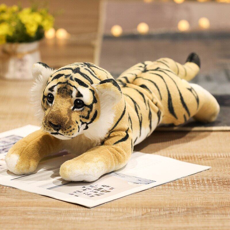 JOJO CASTLE Simulation Plush Lion Tiger Leopard Plush Toys Home