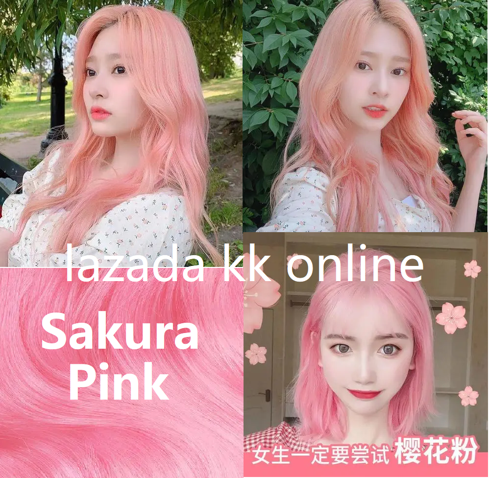 sakura pink + 12%100ml】 HAIR COLOUR DYE SAKURA PINK / PASTEL PINK  Professional Colour Cream 100ml /樱花粉 /渣女粉 | Lazada