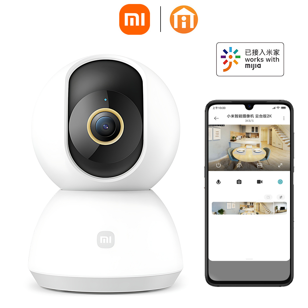 Xiaomi IP Camera Gimbal 2K Version Bluetooth Gateway Wifi Infrared Night Vision 2K High-Definition Intelligent Camera 300W Pixel Home Monitor ราคา 1,749 บาท*ส่งฟรี