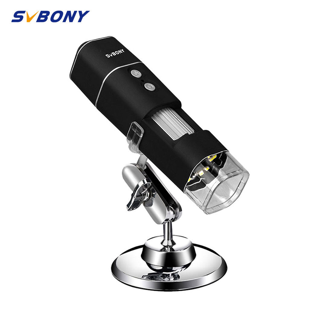Svbony Sv606 không dây kỹ thuật số kính hiển vi wifi di động không dây 50x-1000x4 USB Độ nét cao Kính lúp cho điện thoại di động mạch sửa chữa đồng xu quan sát