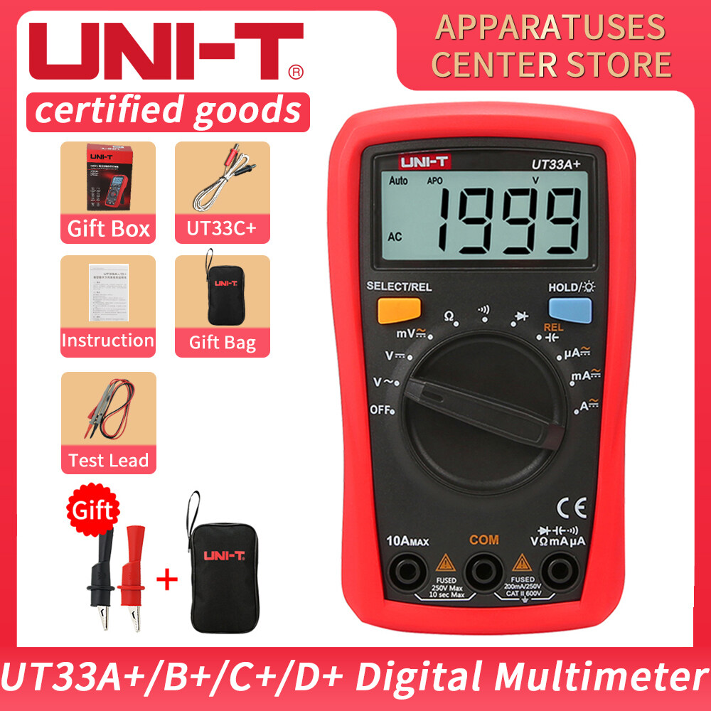 UNI-T UT33A+ UT33B+ UT33C+ UT33D+ Plus Mini Multimeter Digital Display