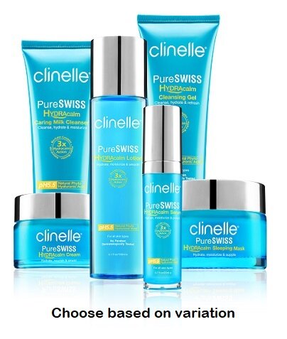 Gambar Clinelle PureSwiss Hydracalm Skincare Products