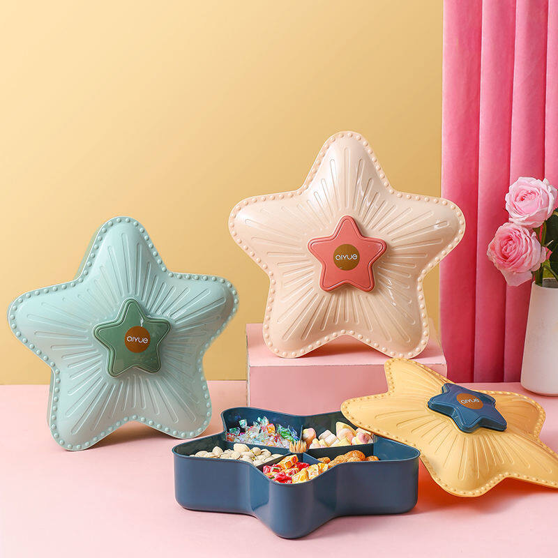 Gambar New Year Snack Serving Tray Candy Box Fruit Plate Creative Modern Living Room Home Nuts Snack Dish Melon Seeds Candy Dried Fruit