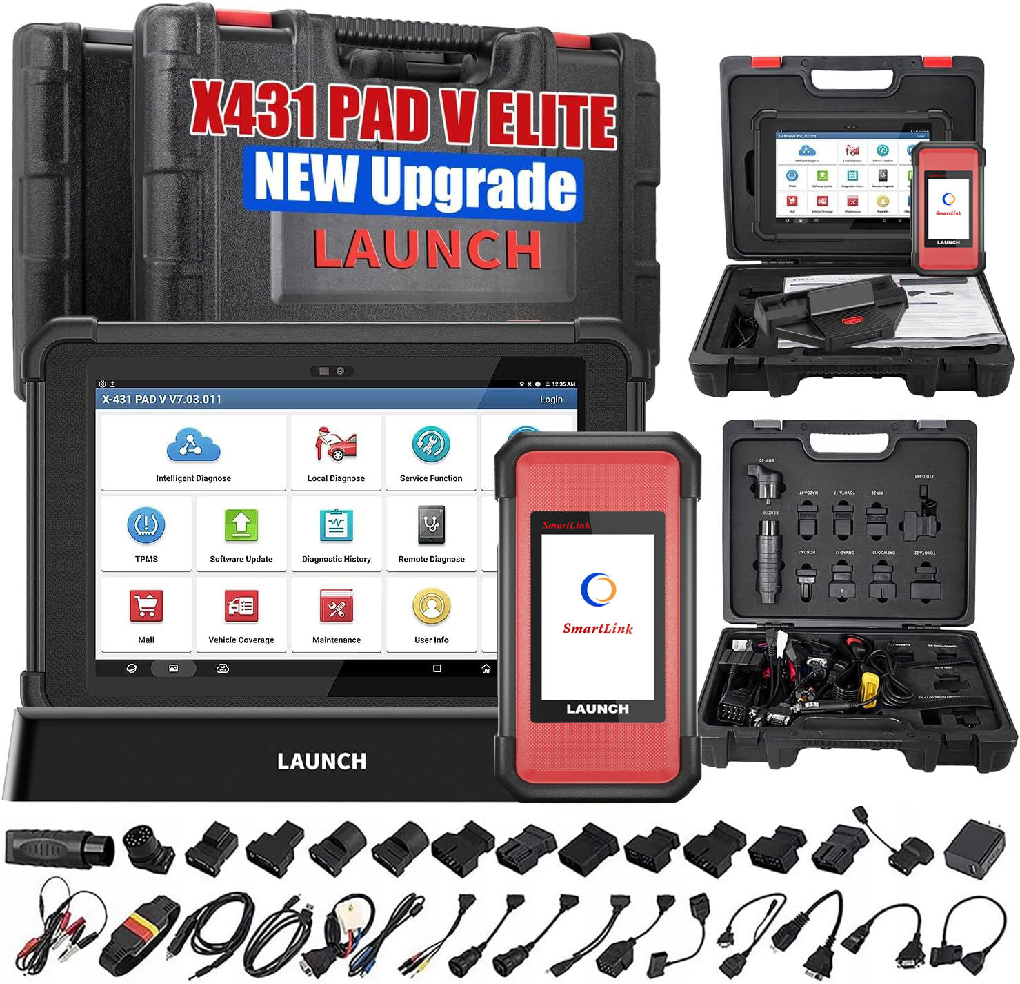 LAUNCH X431 PAD V Elite ECU Online Programming & Coding Scan Tool,Topology Map,Full System Diagnostic Scanner,Full Bi-Directional Control & 60+ Reset Functions,Heavy Duty Truck,CAN FD,2 Yrs Update ราคา 74,729 บาท*ส่งฟรี