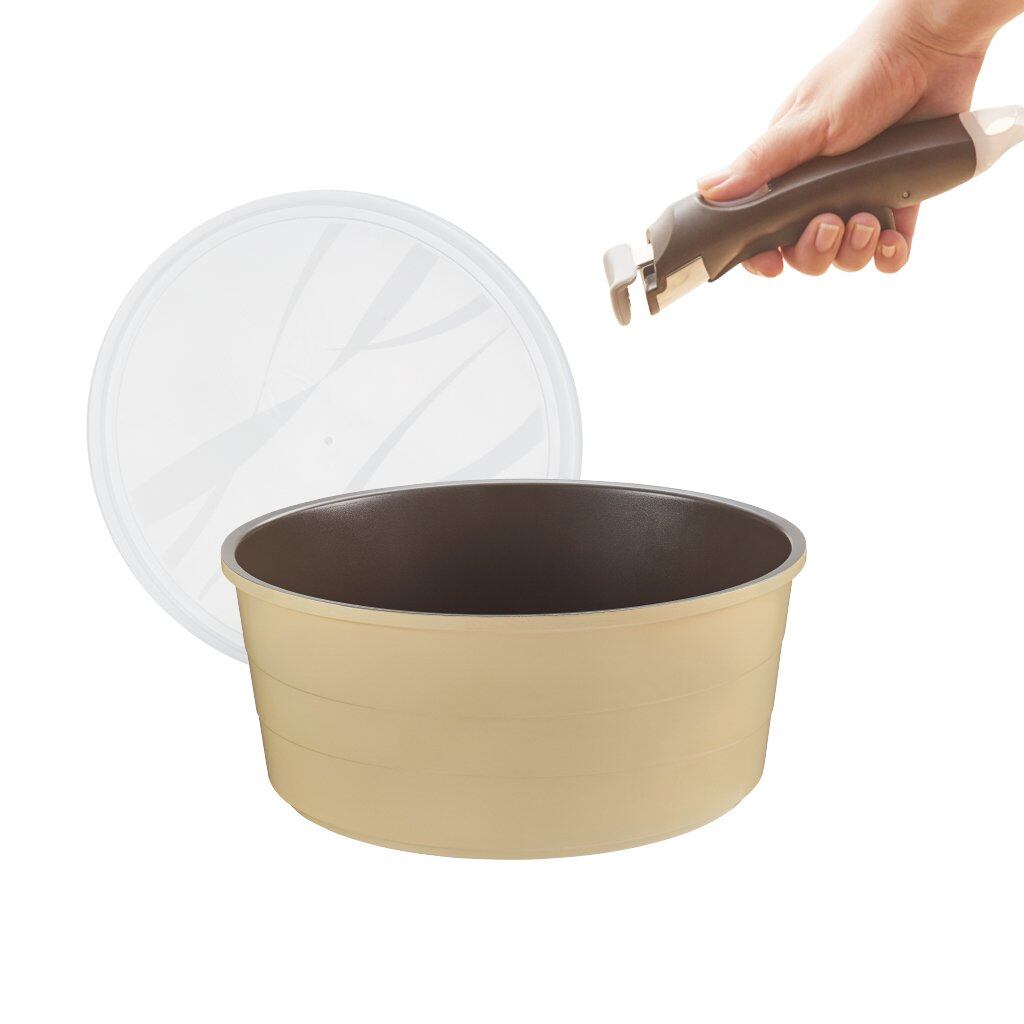 Gambar [My Cooking Story   MyCookingStory] Midas 20cm Stockpot + detachable handle + Lid