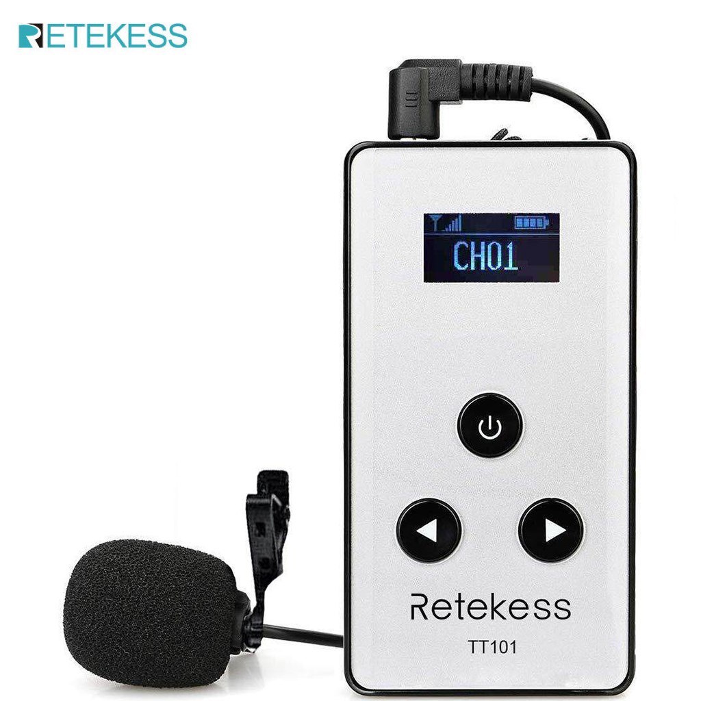 Retekess TT101 Wireless Tour Guide System Transmitter Long Standby Assistive Listening System Monitoring Mute Switch for Church Court Simultaneous ราคา 1,251 บาท*ส่งฟรี