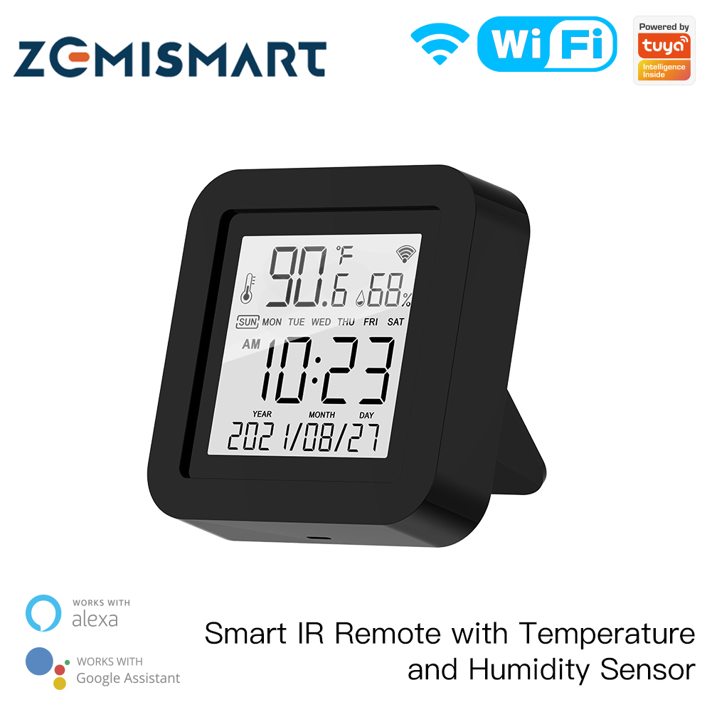 zemismart Tuya Wi-Fi Smart IR Remote Control with Temperature and Humidity Sensor LCD Screen for Air Conditioner TV AC Works with Alexa, ราคา 700 บาท*ส่งฟรี