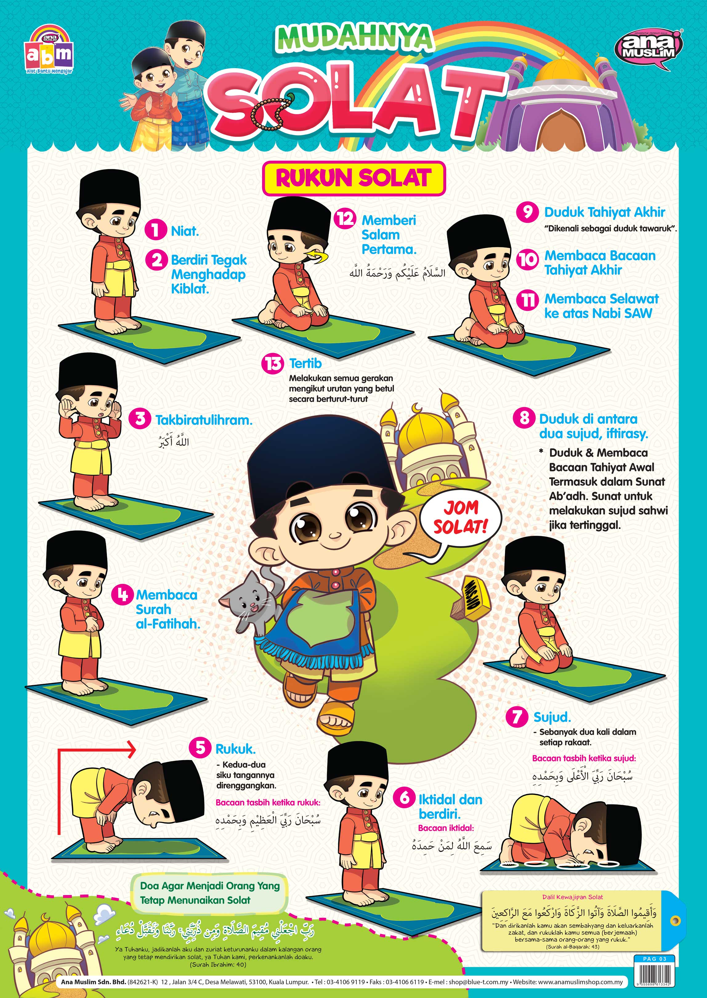 Poster Mudahnya Solat Lelaki Ana Muslim Lazada