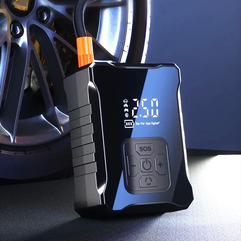 Eafc 150PSI bơm hơi xách tay có dây/không dây màn hình kỹ thuật số xe ô tô lốp xe máy đa chức năng bơm 12V lốp không khí máy bơm